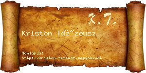 Kriston Tézeusz névjegykártya